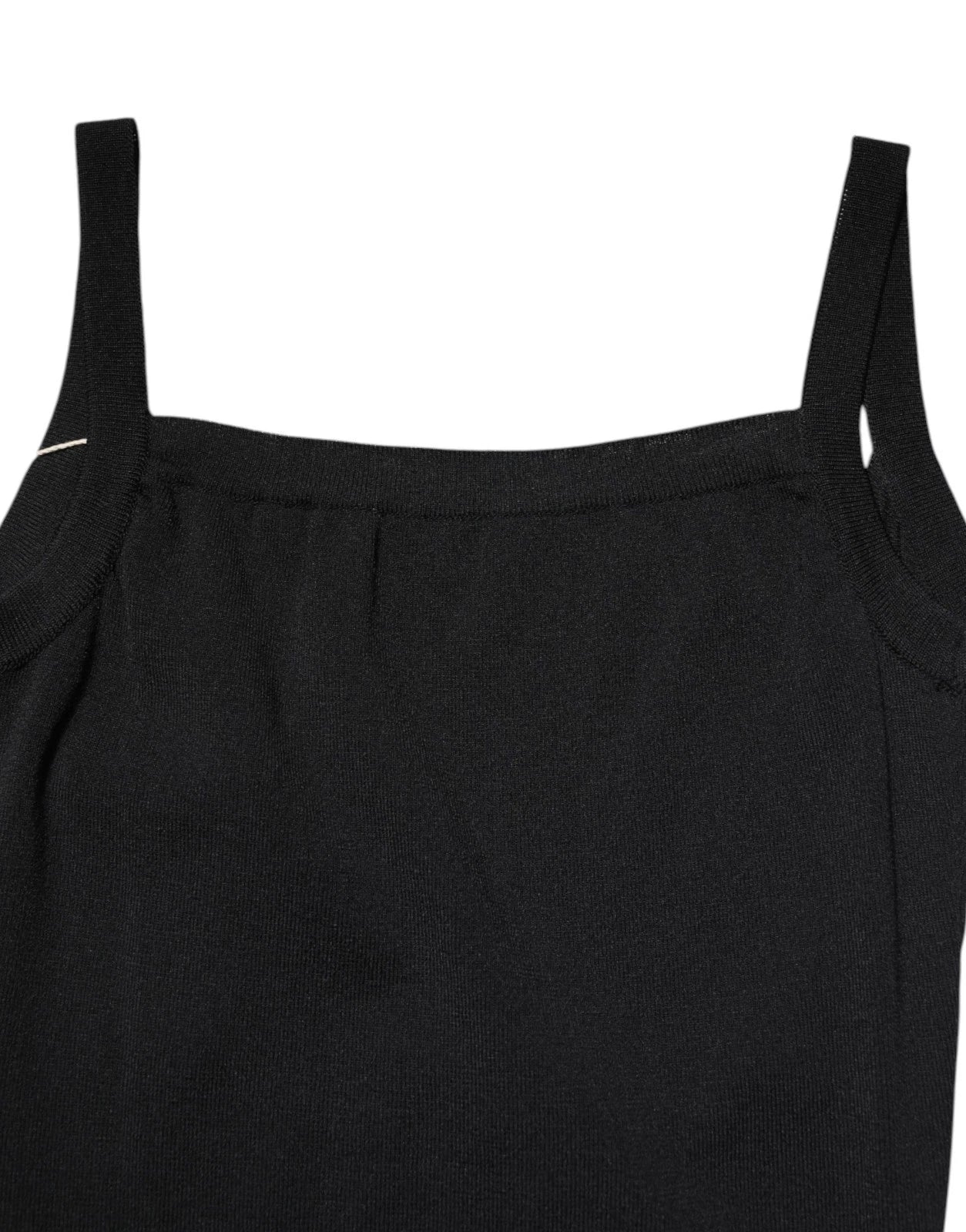 Robe courte moulante noire à col carré et froncée Laneus