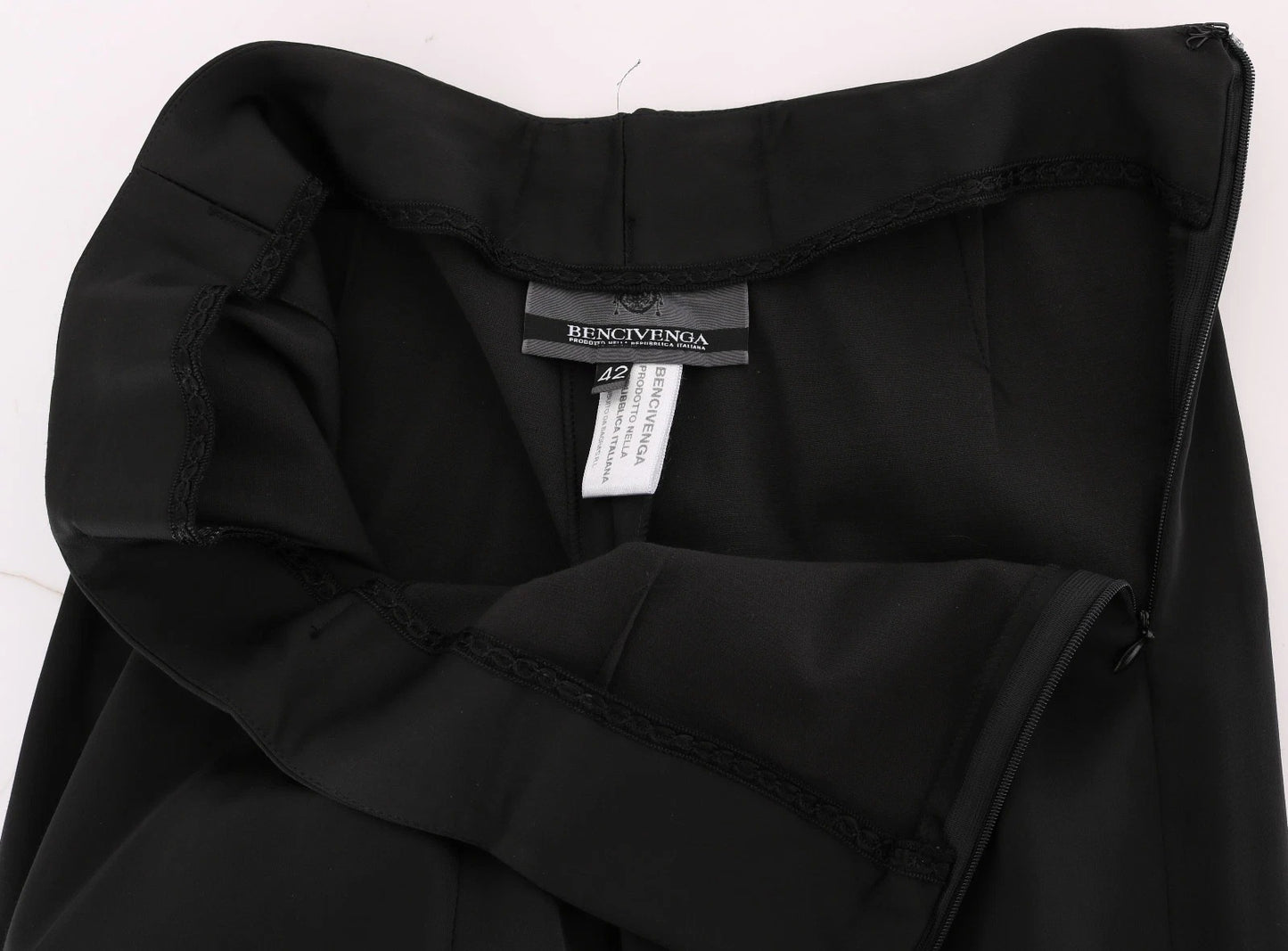 Pantalon habillé droit extensible noir BENCIVENGA