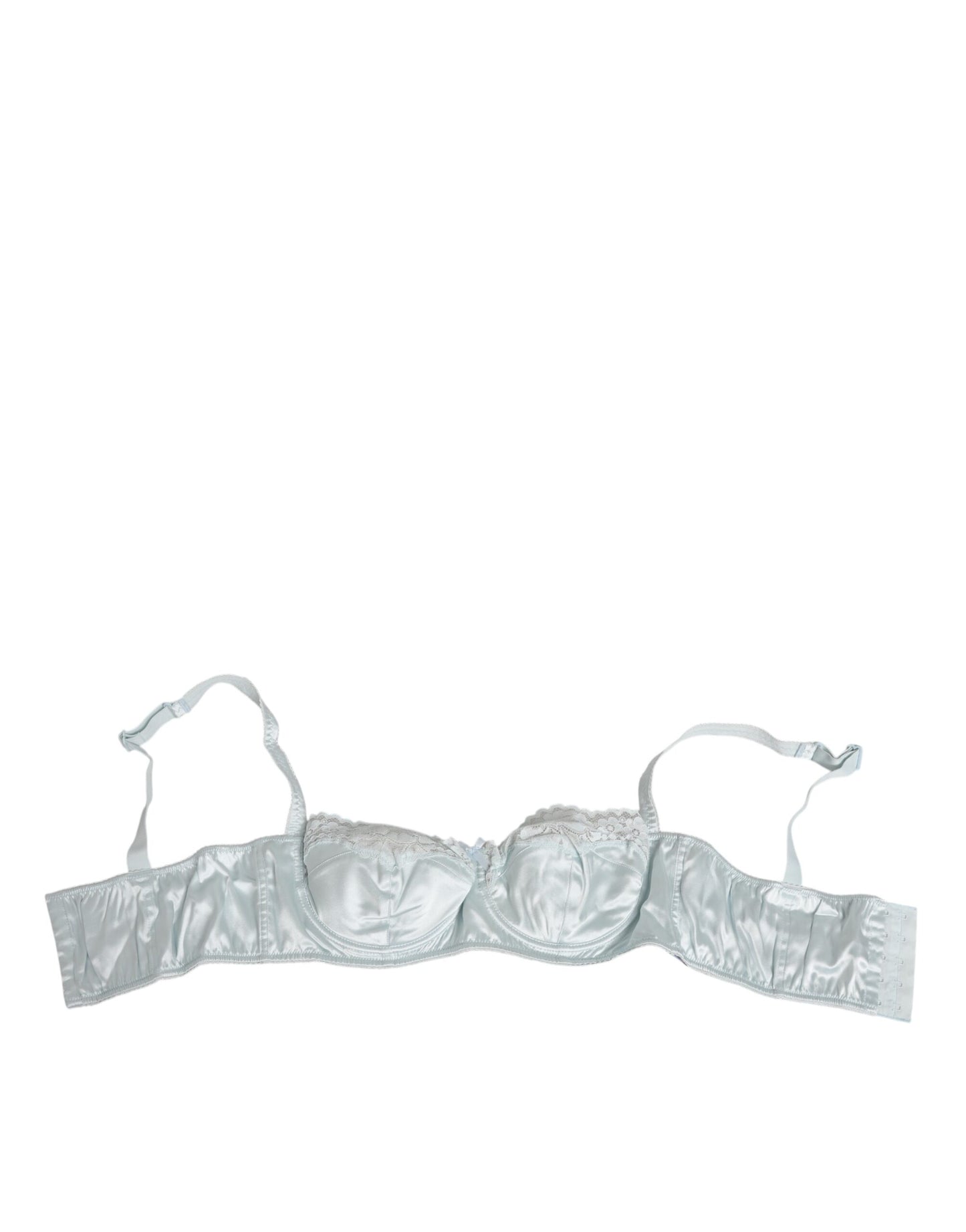 Sous-vêtements balconnets semi-rembourrés en soie bleu clair Dolce & Gabbana