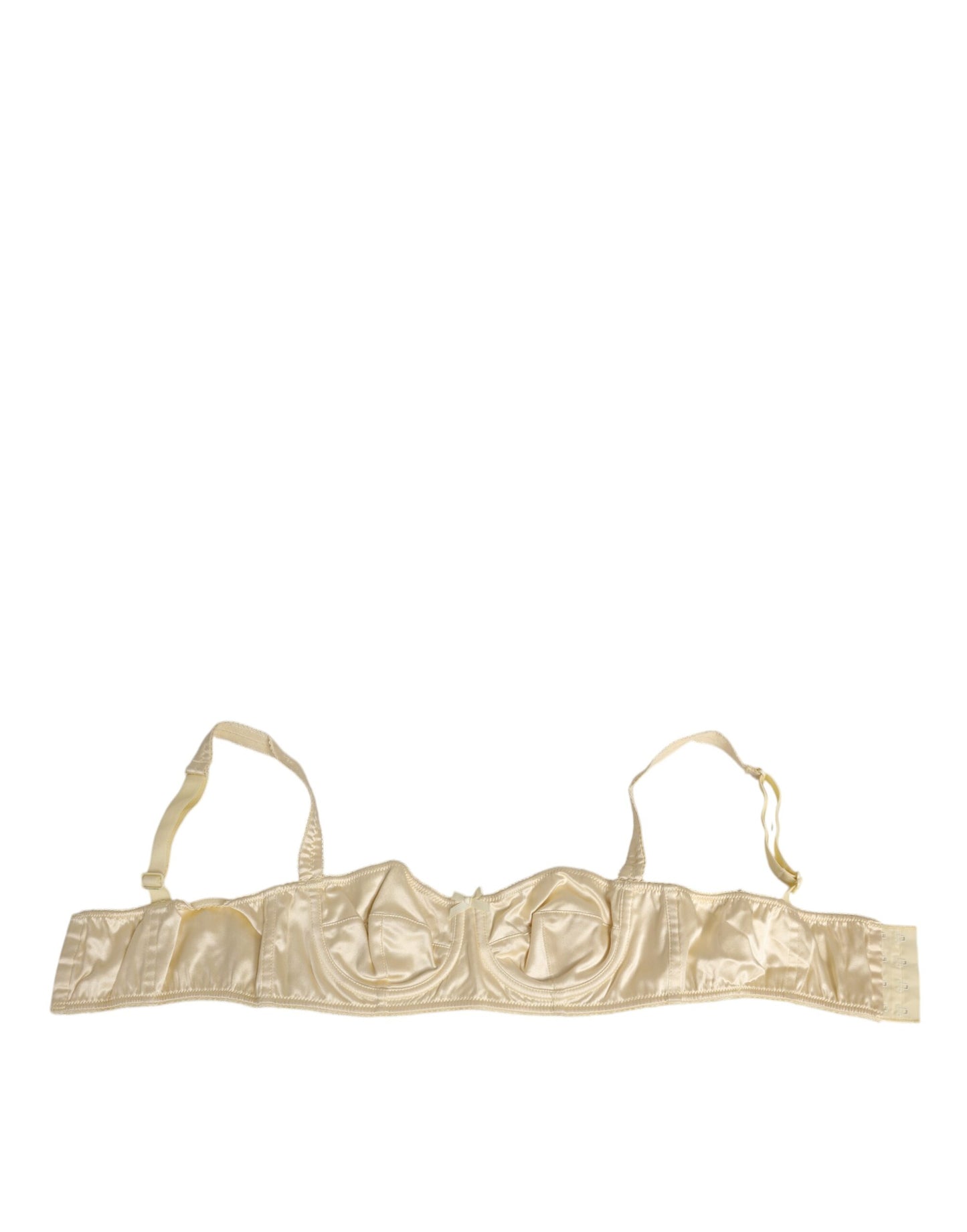 Soutien-gorge balconnet Dolce & Gabbana en satin crème mélangé