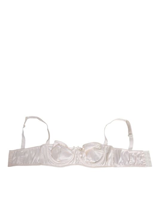 Dolce & Gabbana Balconnet-Dessous-BH in Weiß aus Seidensatin