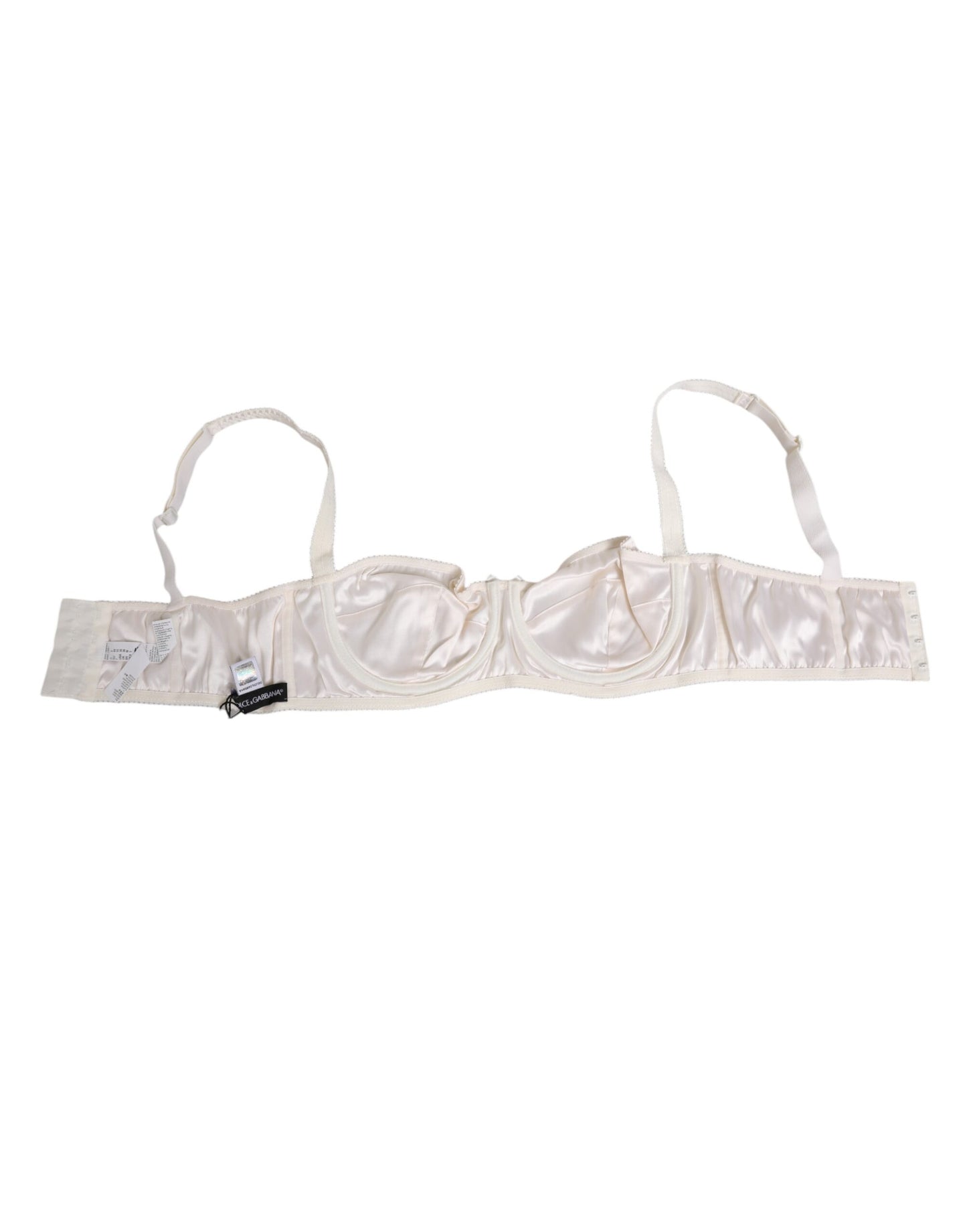 Dolce & Gabbana Balconnet-Dessous-BH in Weiß aus Seidensatin