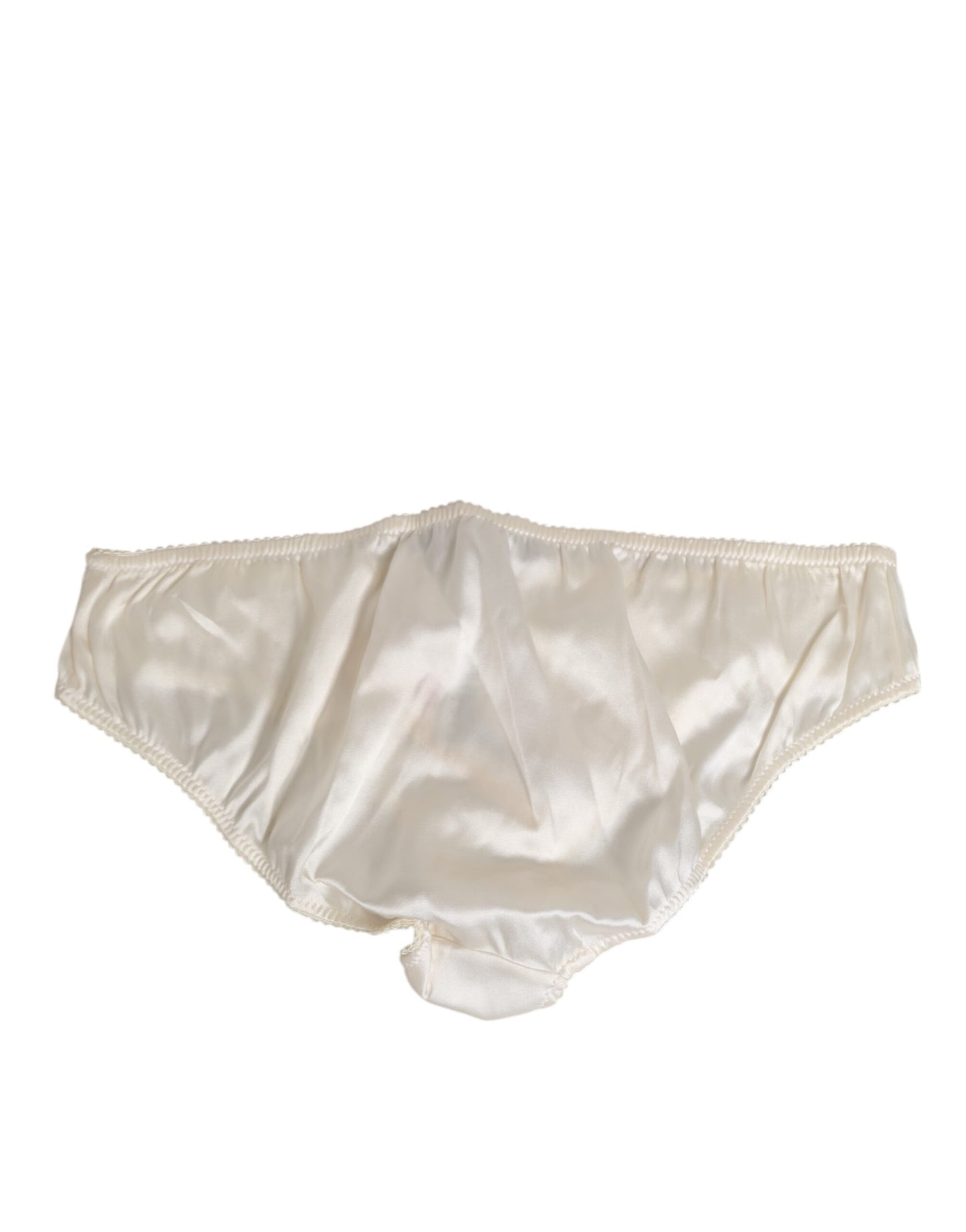Dolce & Gabbana Weiße Seidensatin-Dessous-Höschen-Unterwäsche