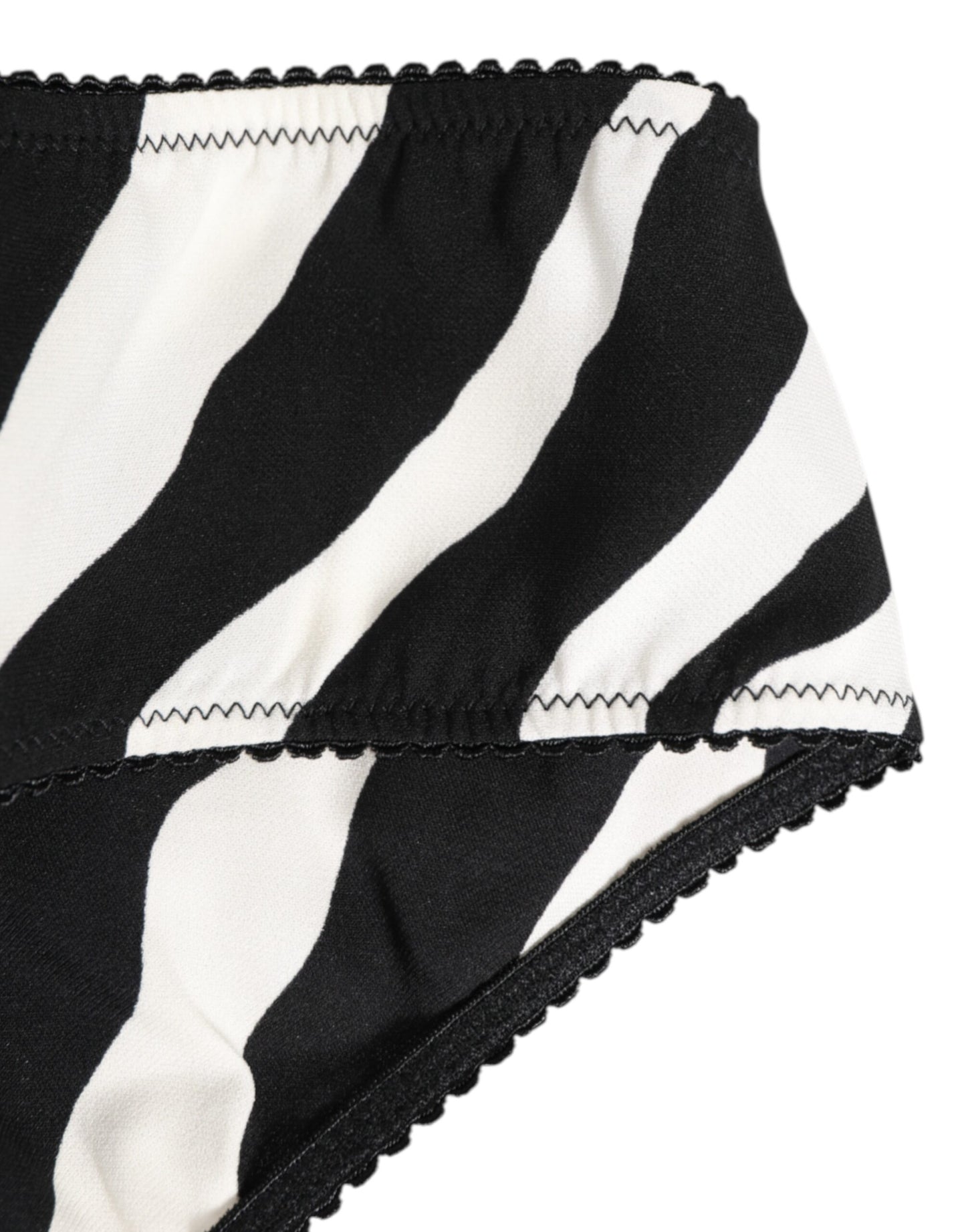 Slip Dolce & Gabbana noir et blanc à imprimé zèbre