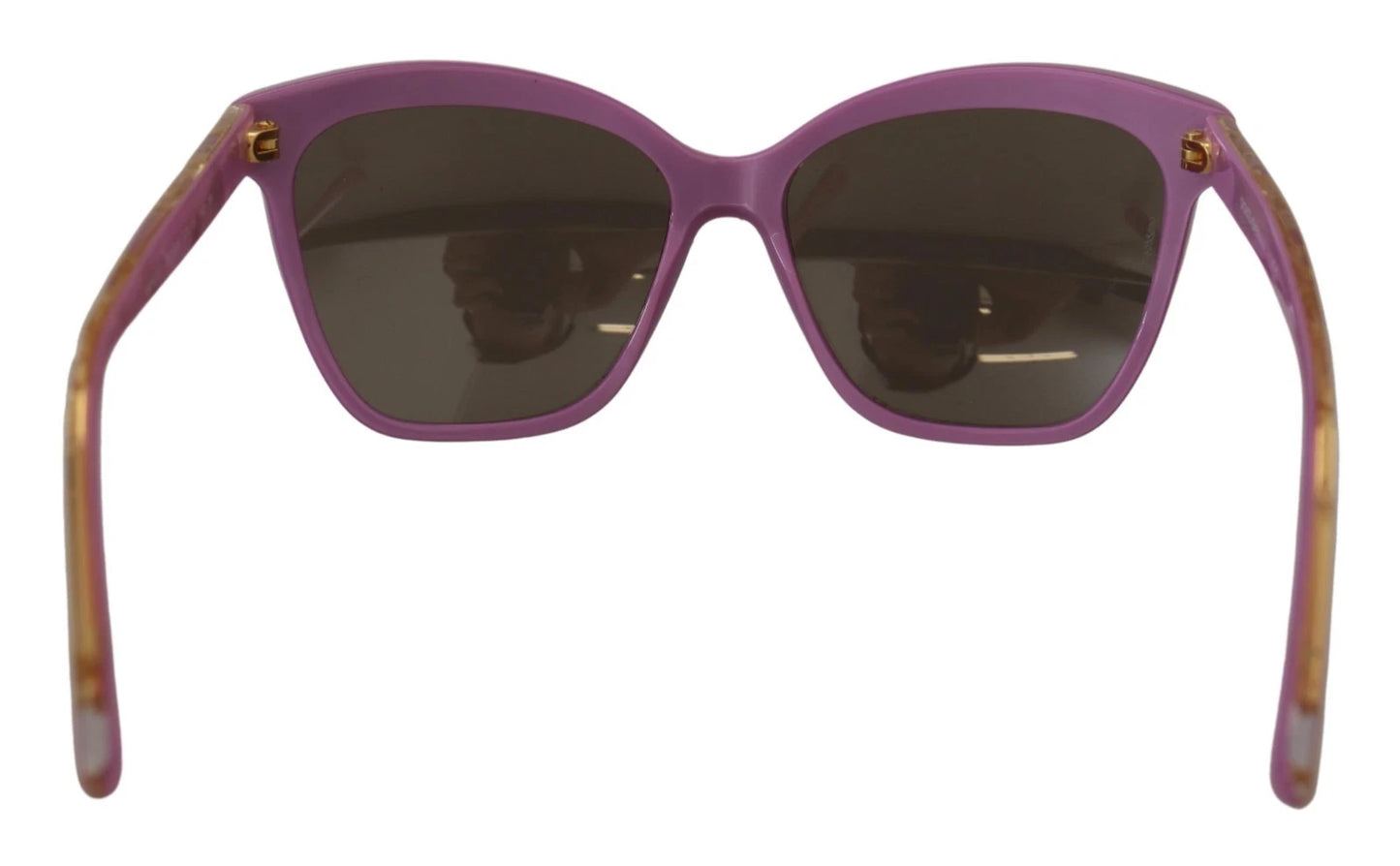 Lunettes de soleil rectangulaires à monture complète en or rose Dolce & Gabbana DG4251
