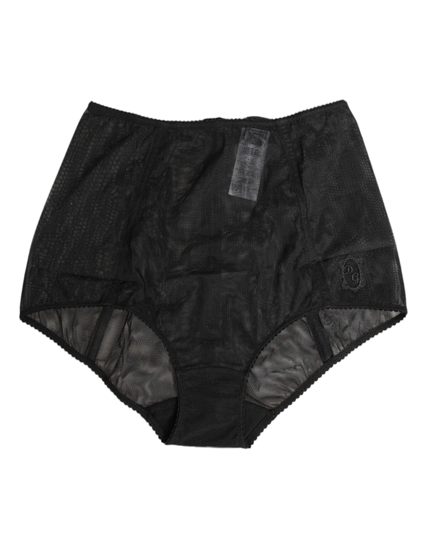 Sous-vêtements gainants noirs taille haute en maille transparente Dolce & Gabbana