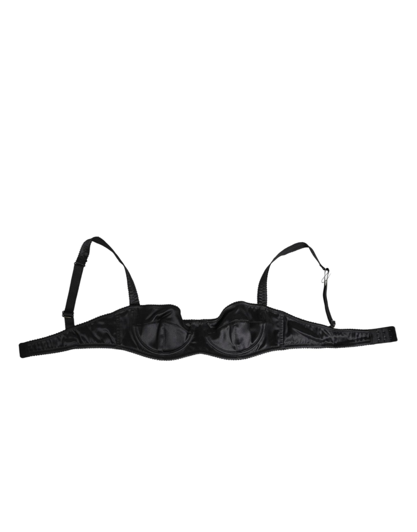 Soutien-gorge à armatures en satin noir Dolce & Gabbana Lingerie IT2 Sous-vêtements