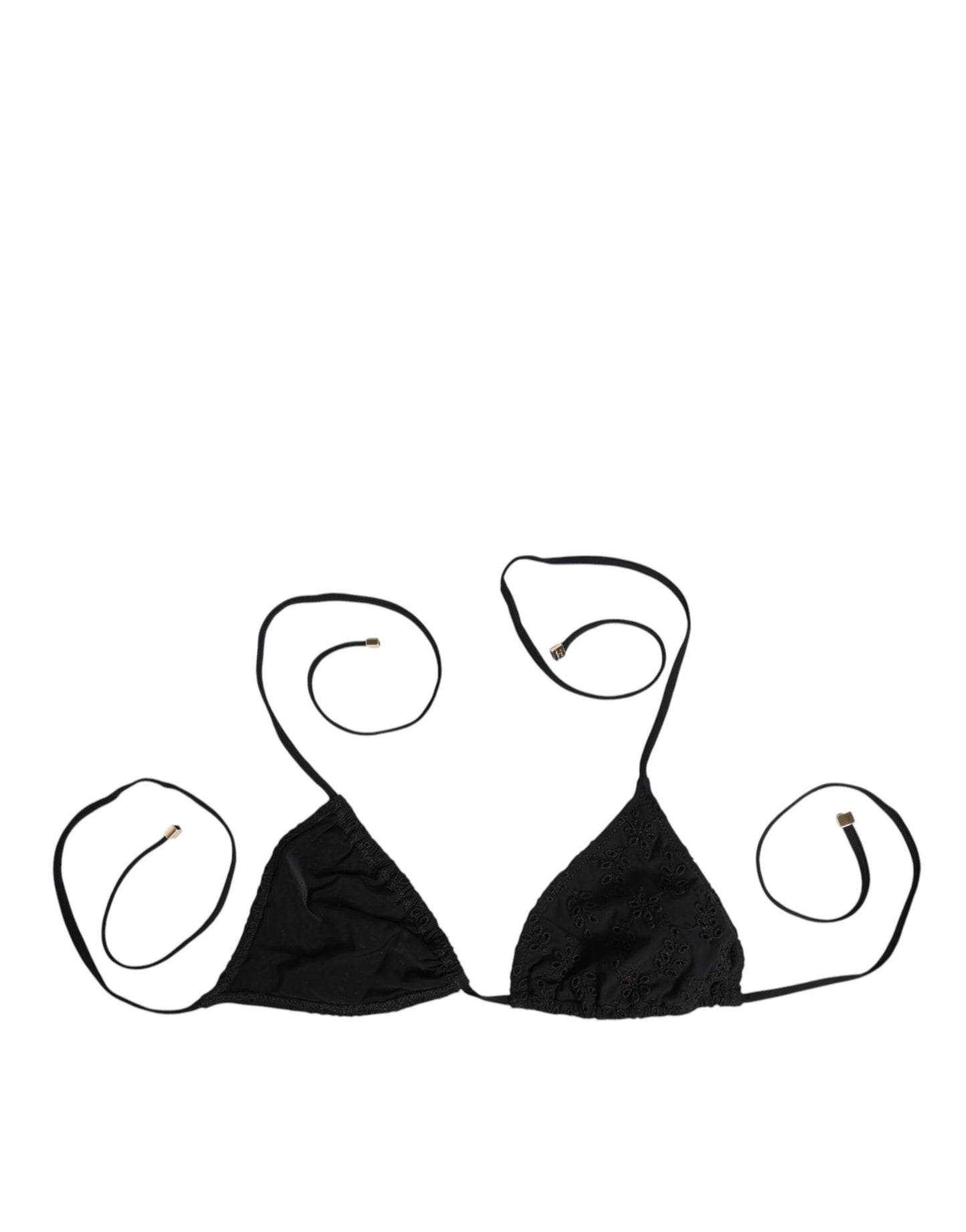Maillot de bain triangle brodé noir Dolce & Gabbana