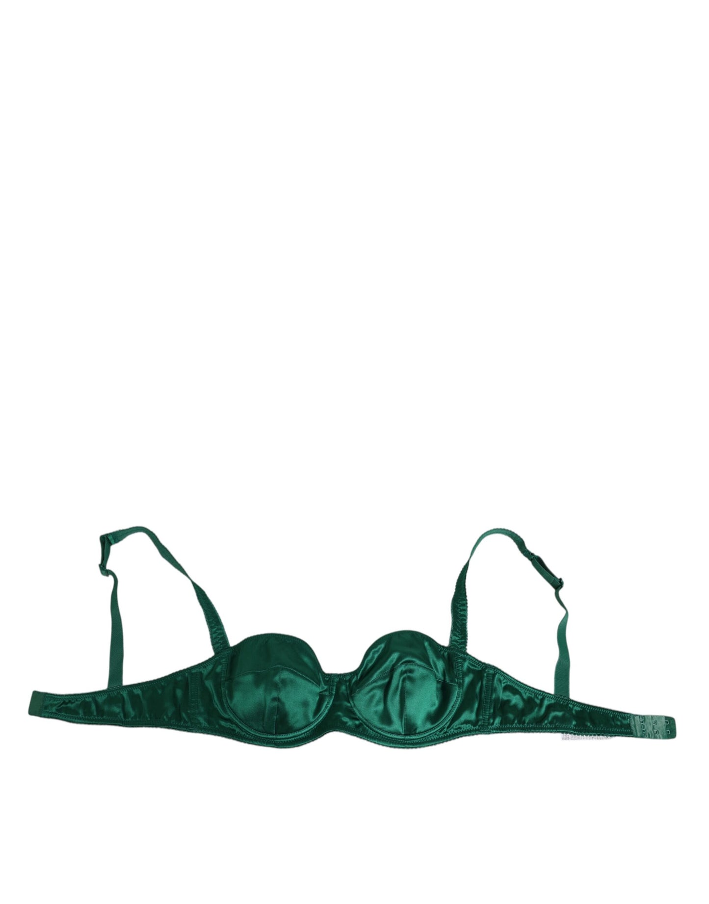 Sous-vêtements semi-rembourrés à armatures en satin vert Dolce & Gabbana