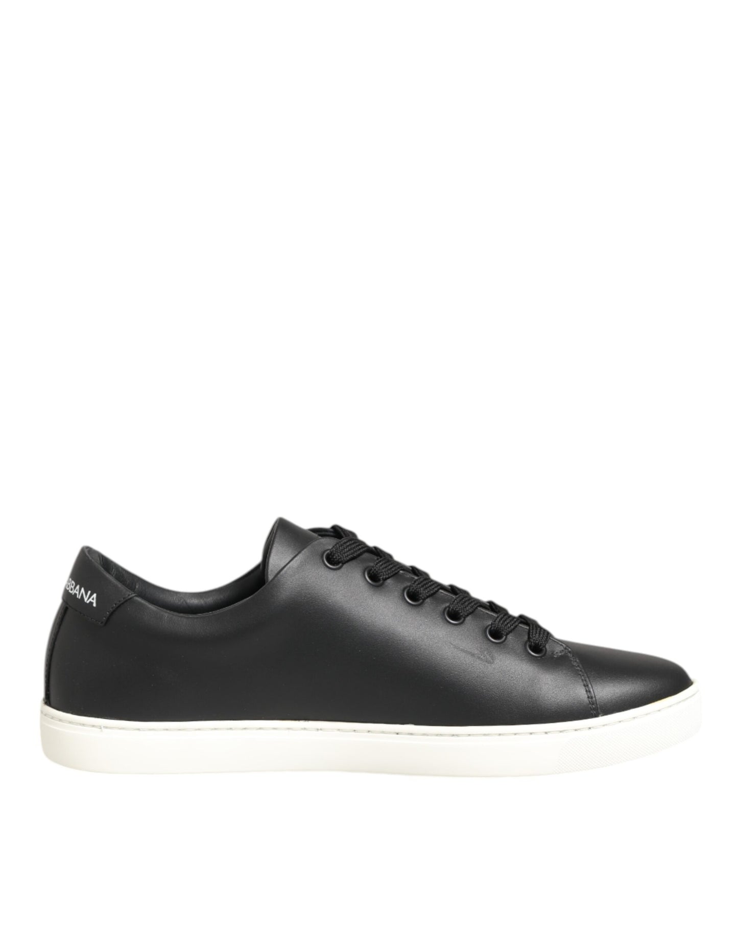 Baskets Dolce & Gabbana en cuir noir et blanc avec cœur en cristal
