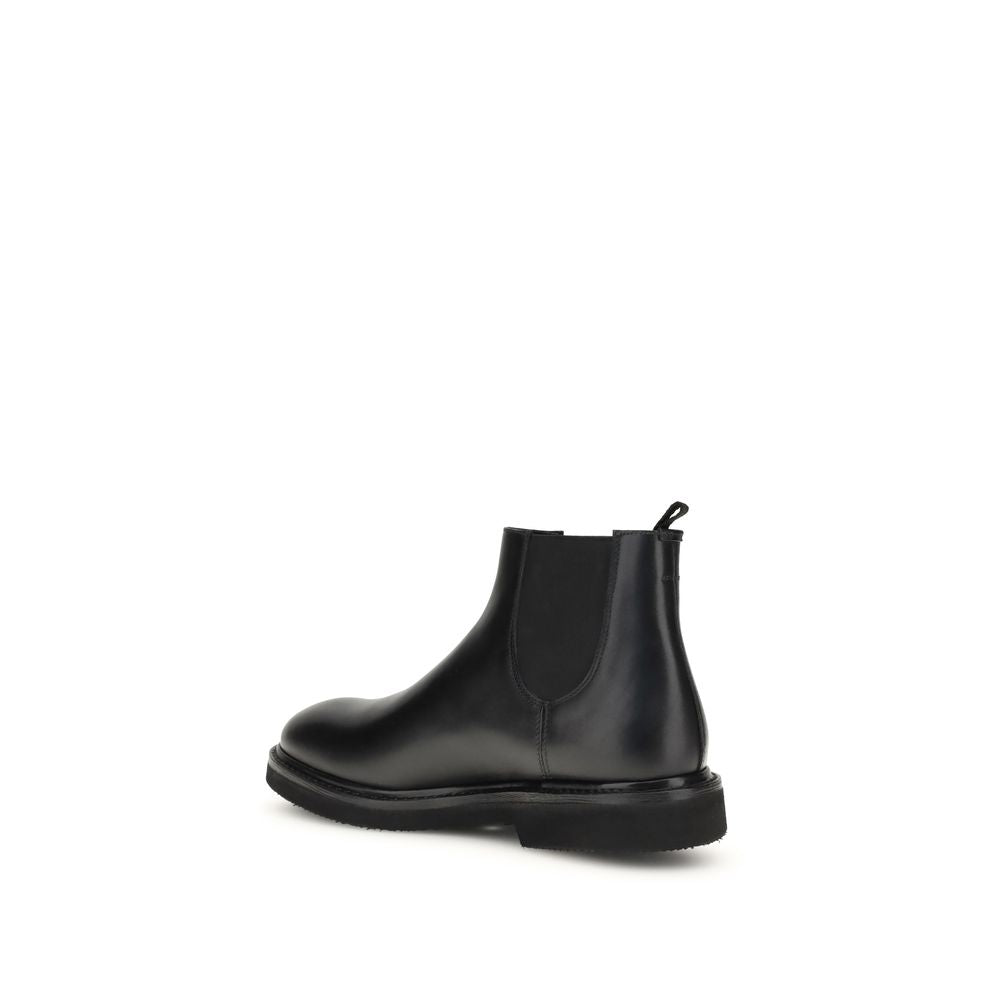 Premiata Black Calf Leather Bos Taurus Chelsea Boots