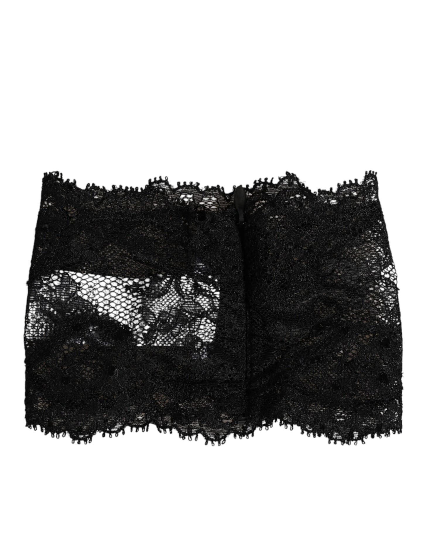 Dolce & Gabbana Haut bustier bandeau en dentelle noire Sous-vêtements extensibles transparents