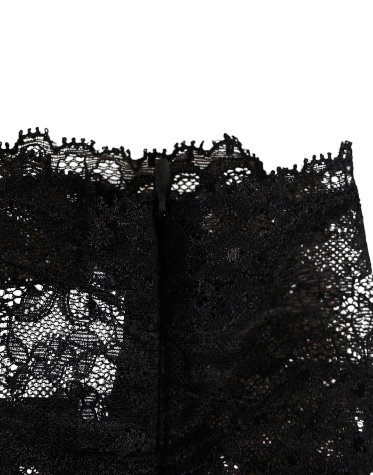Dolce & Gabbana Haut bustier bandeau en dentelle noire Sous-vêtements extensibles transparents