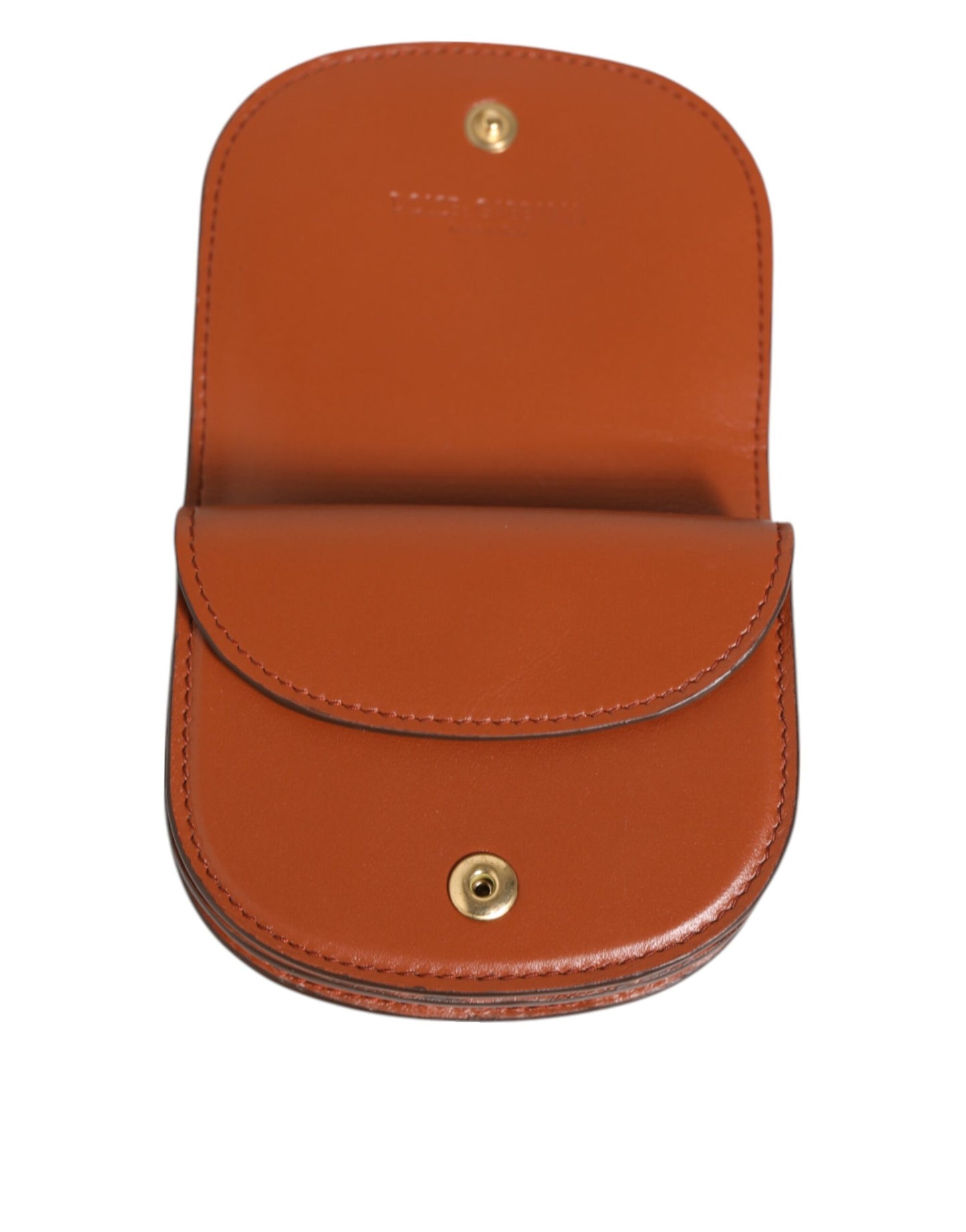 Petit porte-monnaie Dolce & Gabbana en cuir de veau marron à imprimé léopard