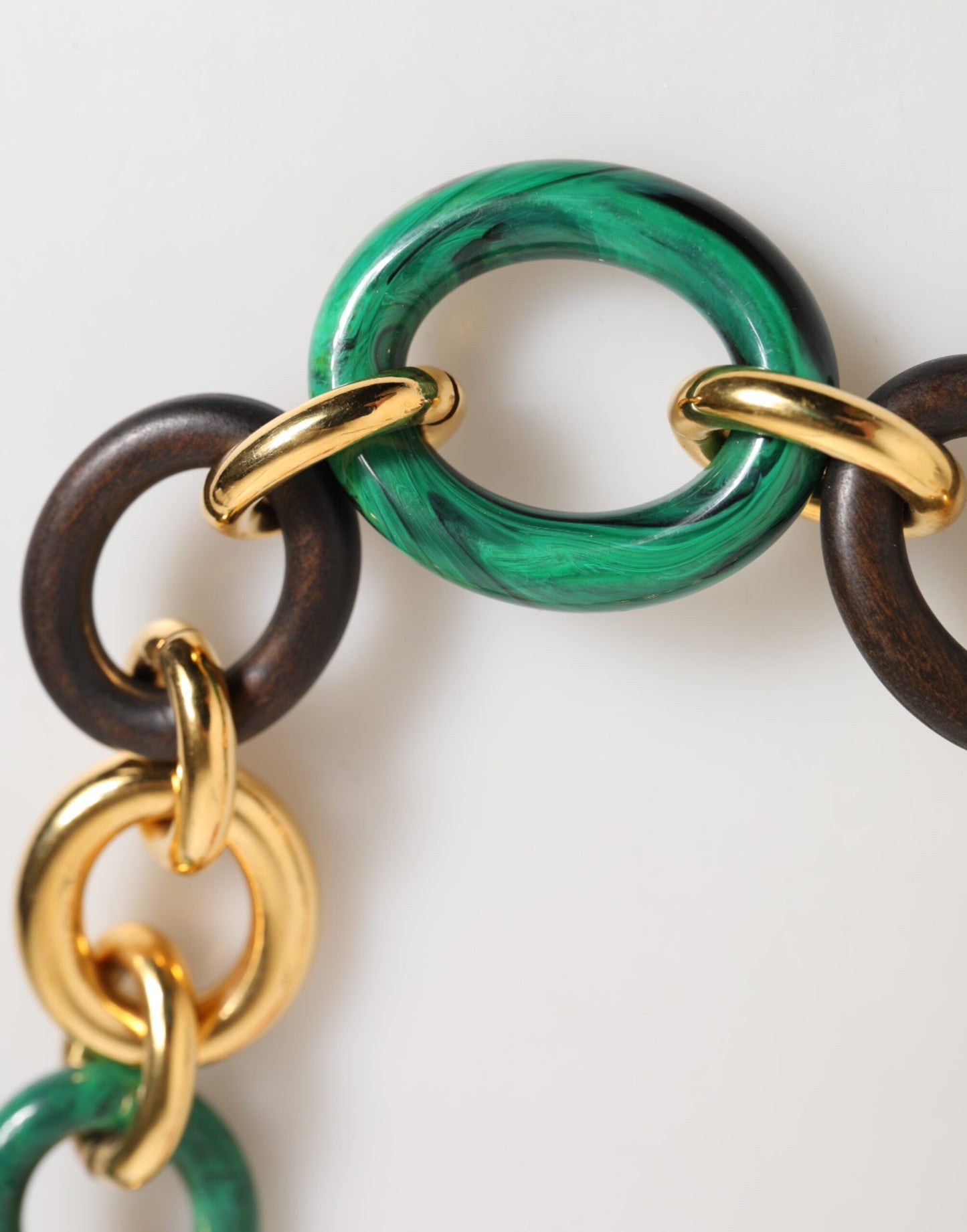 Collier Chai fleuri en laiton doré multicolore Dolce & Gabbana