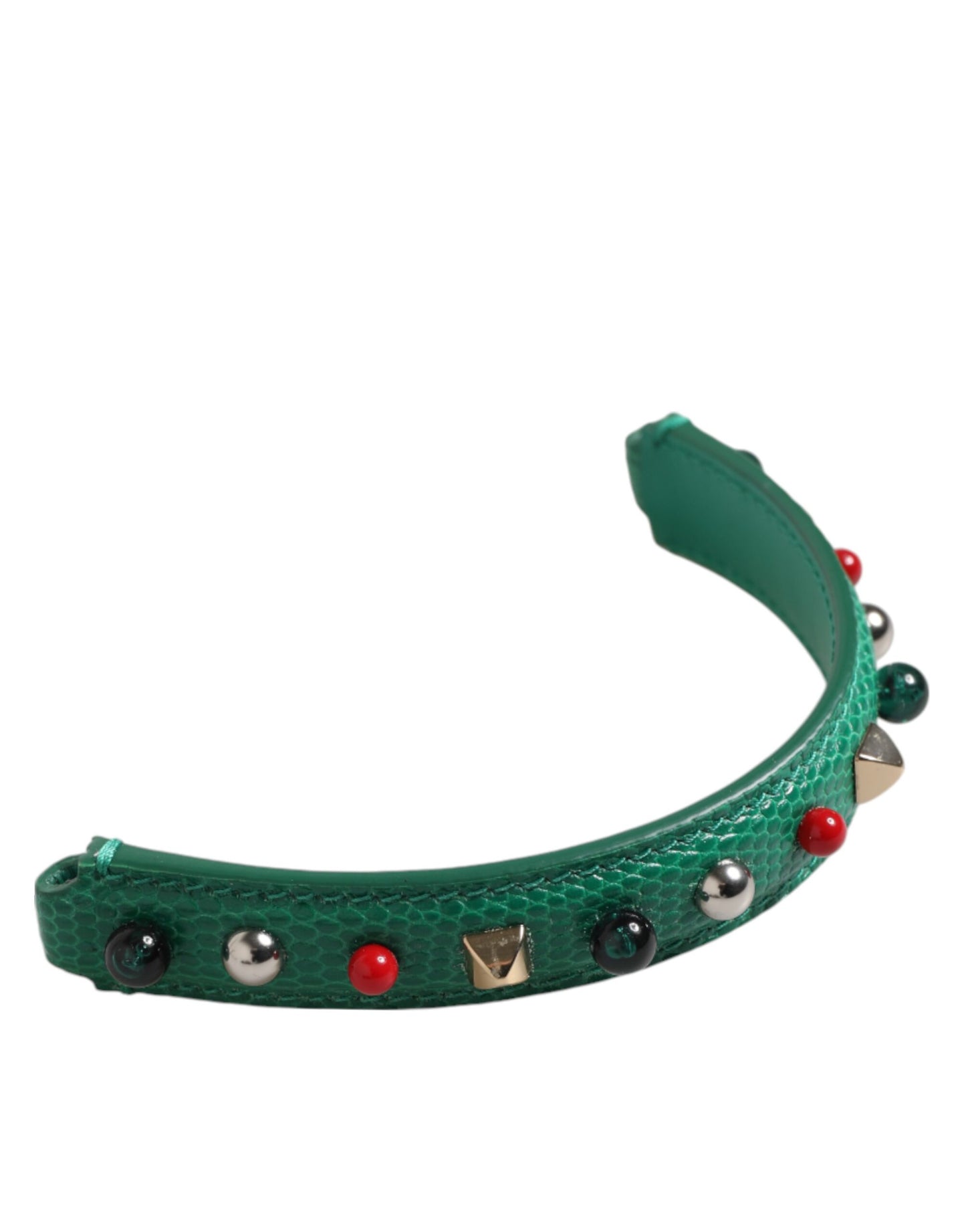 Bandoulière pour sac à main Dolce & Gabbana en cuir vert orné