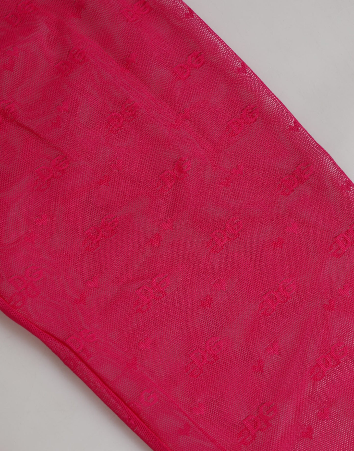 Dolce & Gabbana Fuchsia Nylon Logo Spitzen Leggings Hose Unterwäsche