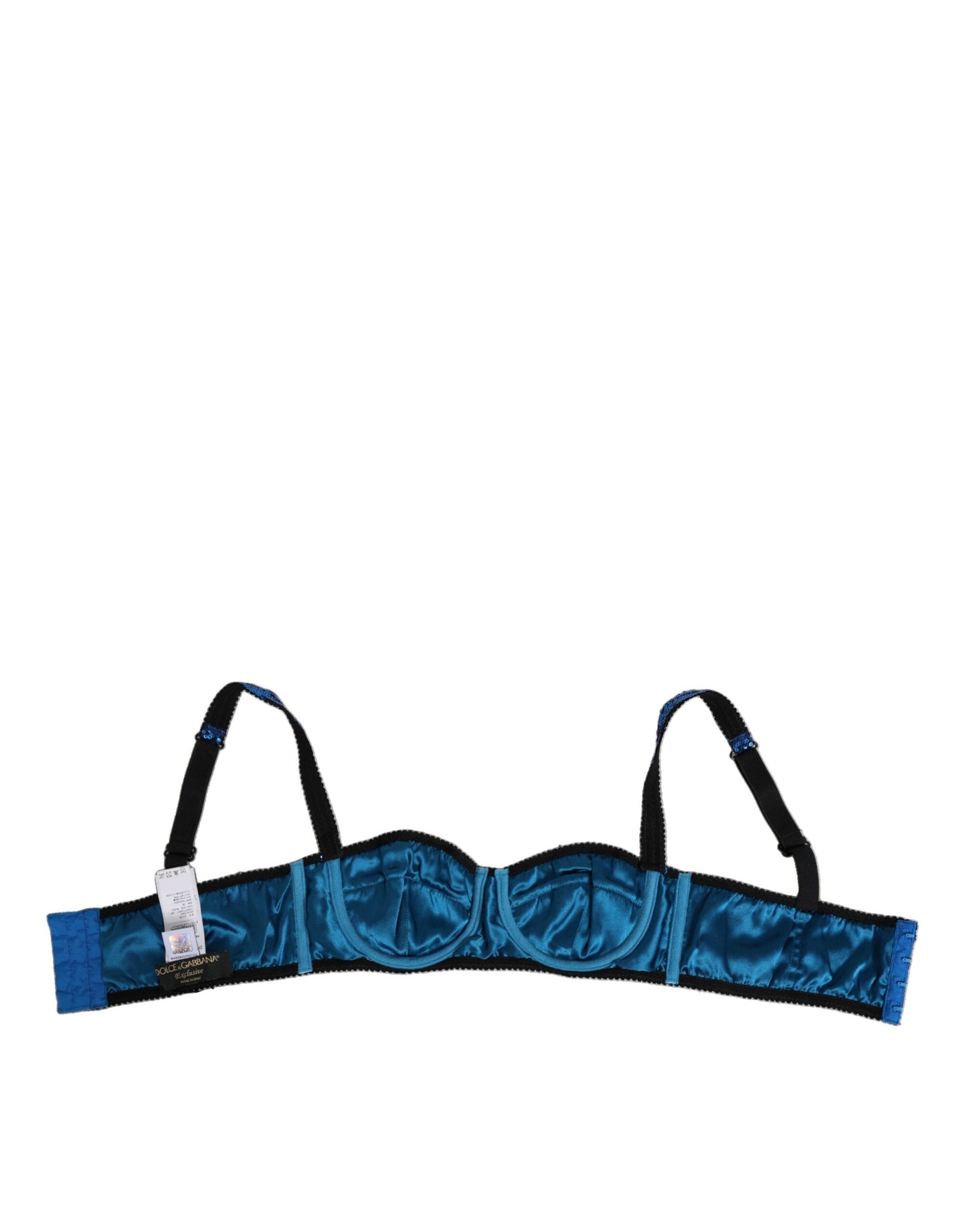 Soutien-gorge balconnet à sequins bleus Dolce & Gabbana