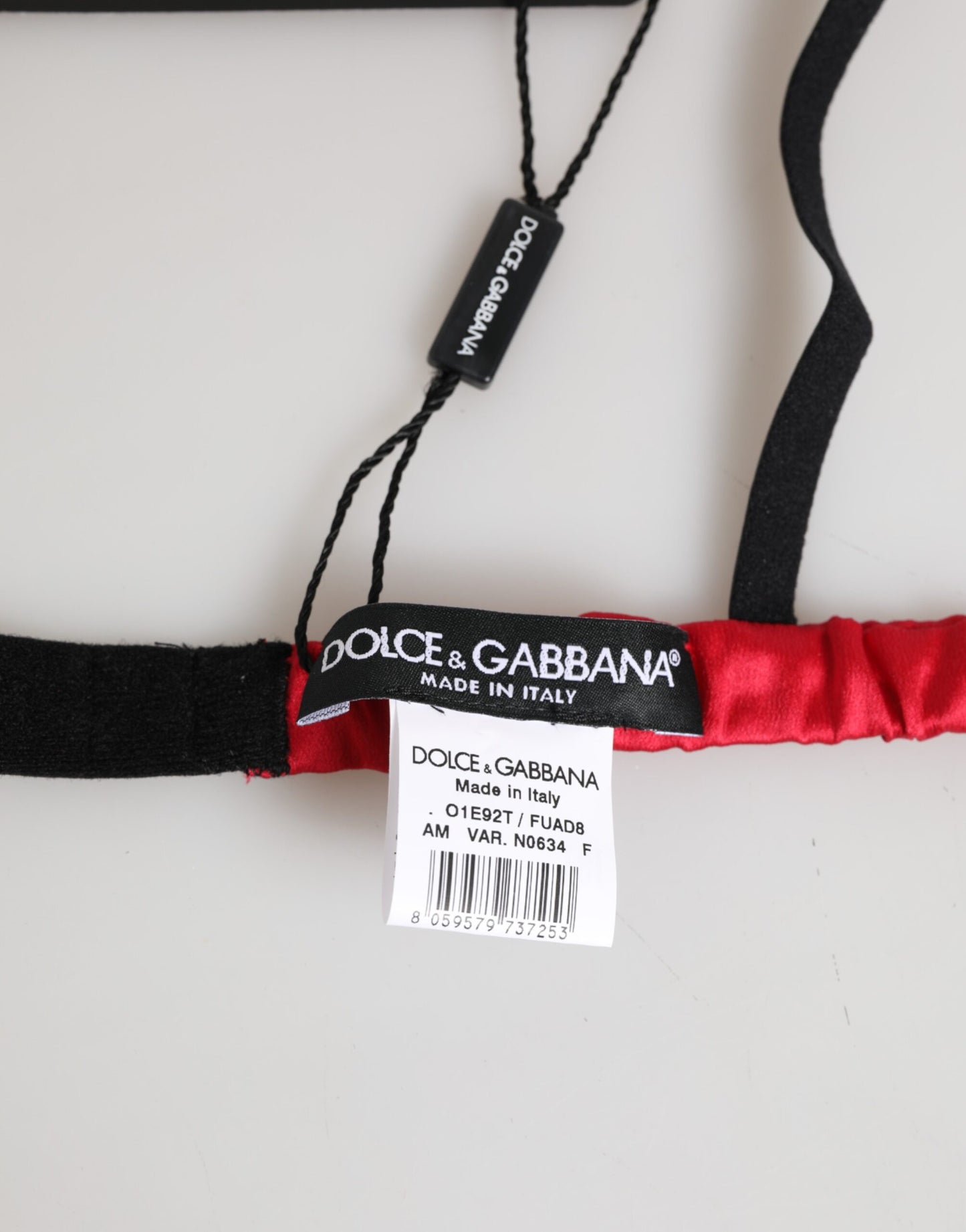 Dolce & Gabbana Red Silk Satin Triangle Soft Cup Br Underwear