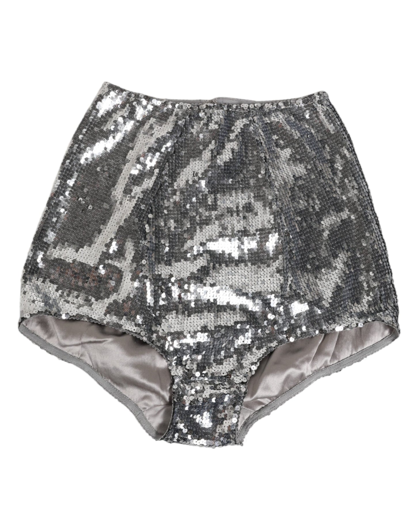 Dolce & Gabbana Silver Nylon Sequined Slip Girdle Panty Underwear