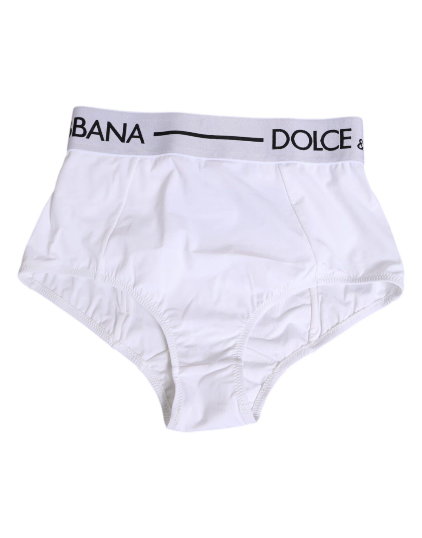 Culotte Dolce & Gabbana en nylon blanc avec ceinture à logo