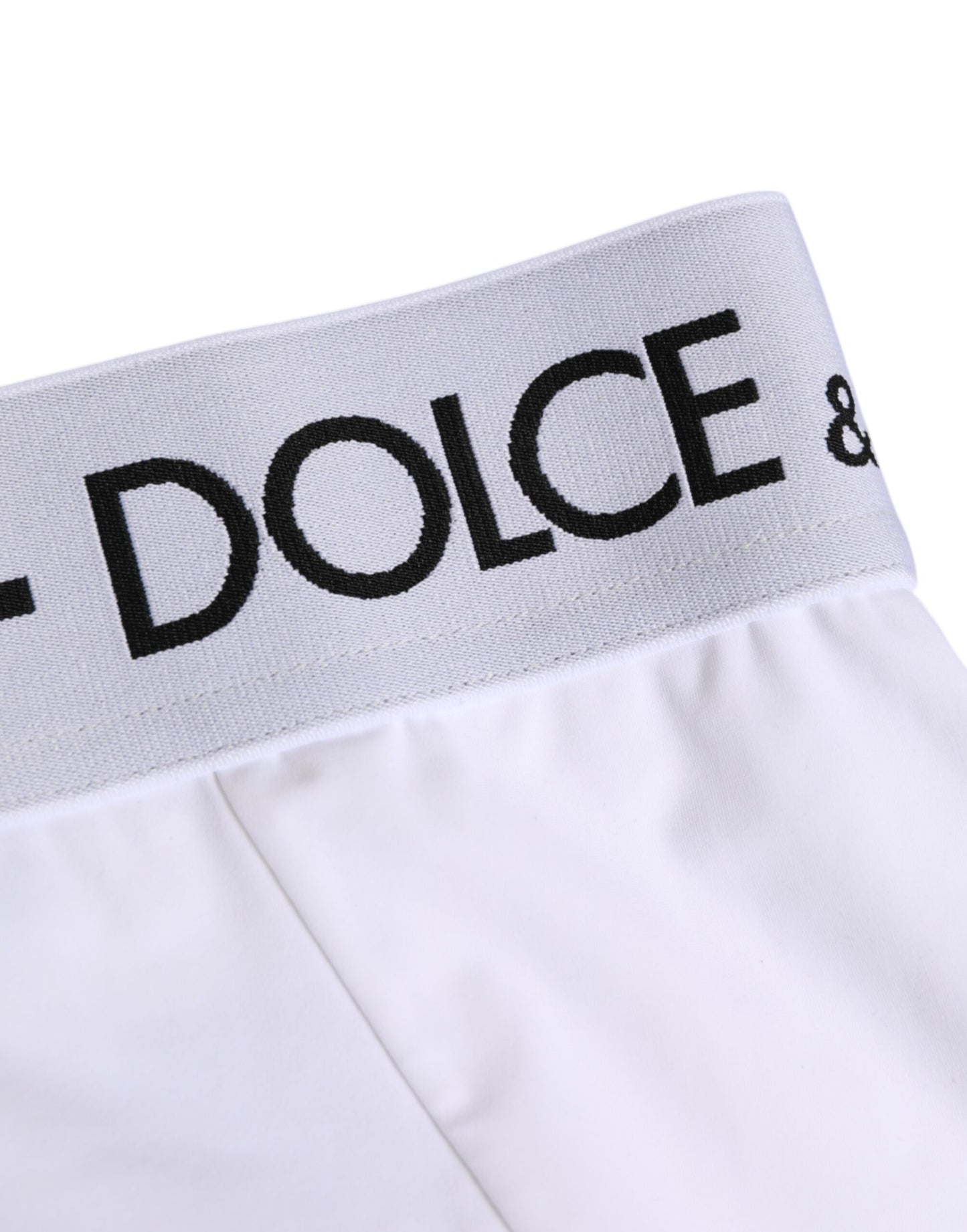 Culotte Dolce & Gabbana en nylon blanc avec ceinture à logo