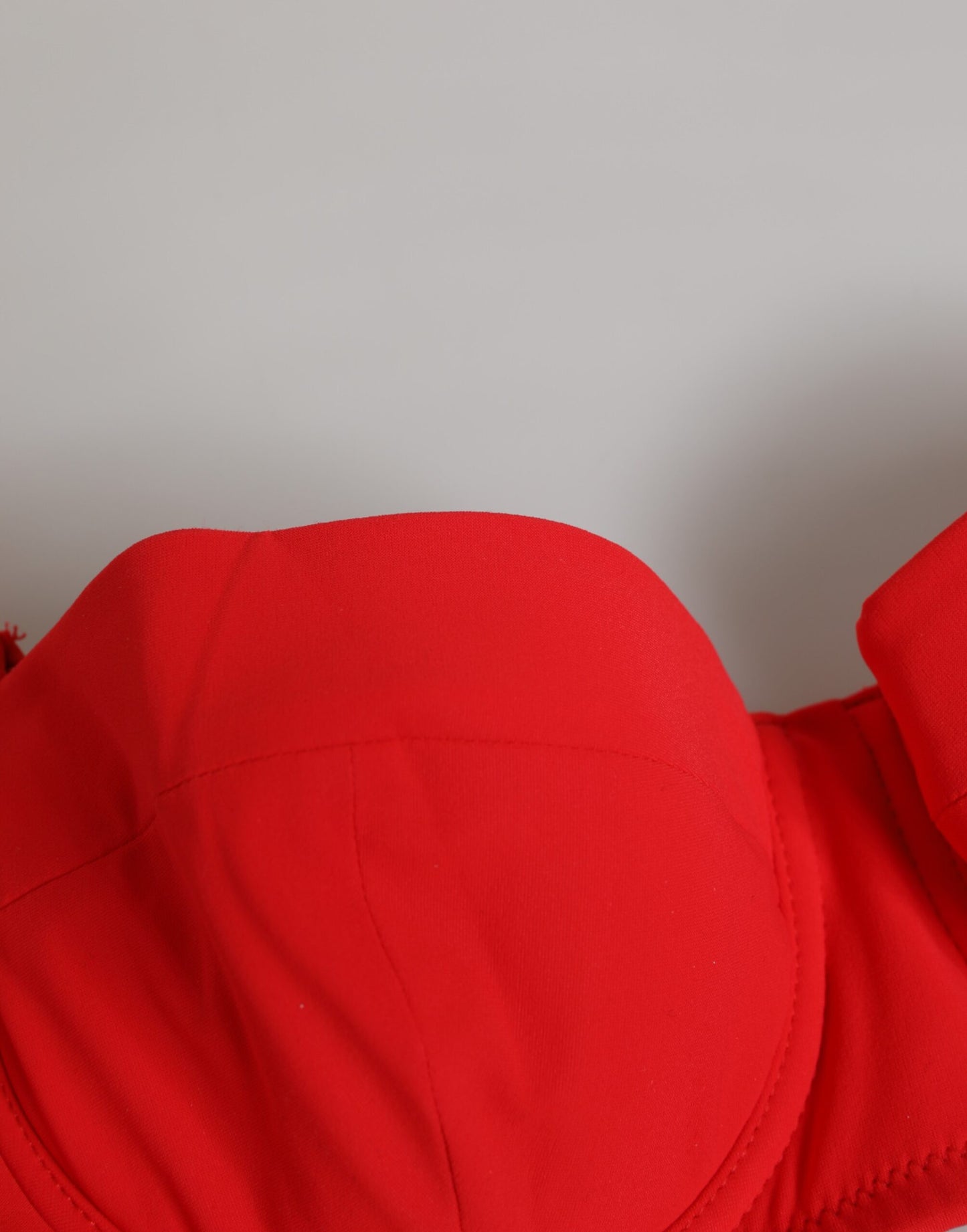 Maillot de bain 2 pièces Dolce & Gabbana en nylon rouge, haut et bas