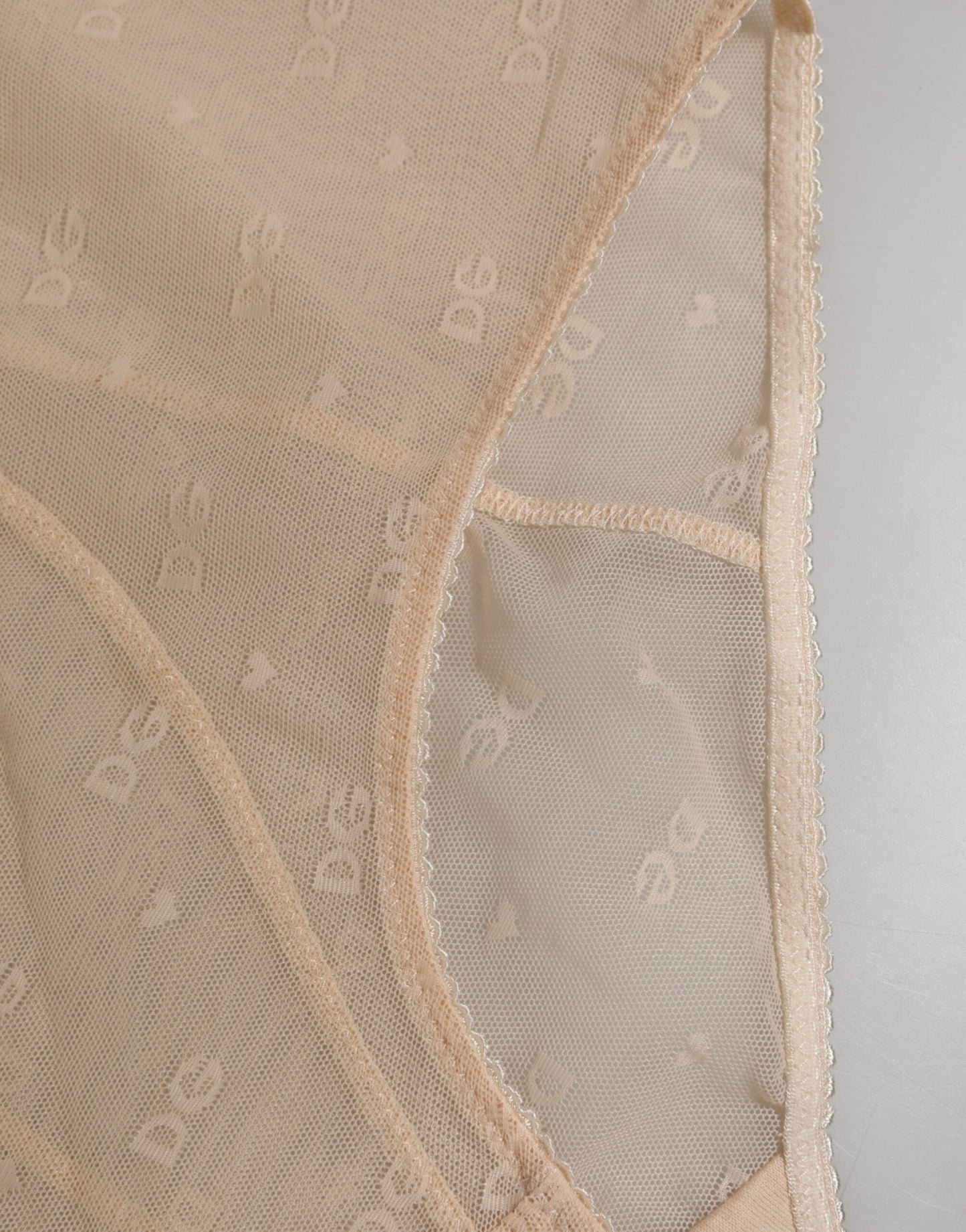 Culotte gainante taille haute en nylon beige Dolce & Gabbana