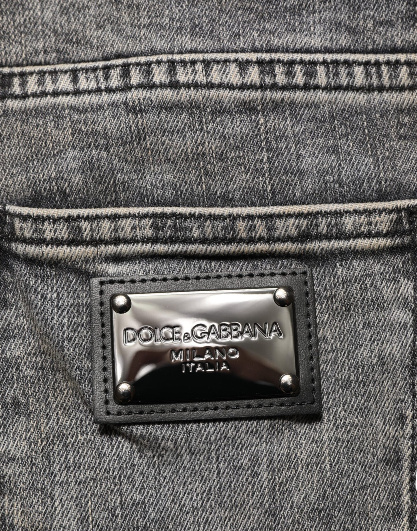 Dolce & Gabbana Gray Cotton Stretch Slim Fit Men Denim Jeans