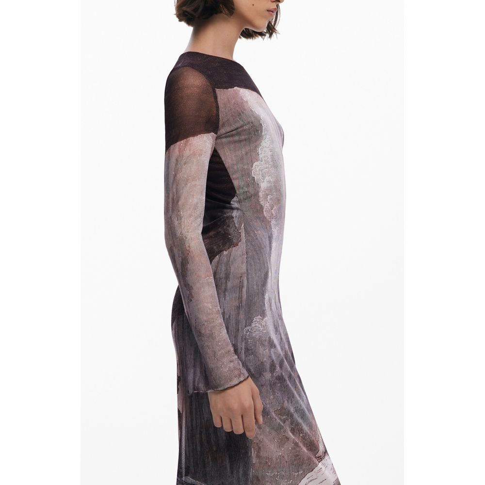 Desigual Marrone Polyester Women Dress