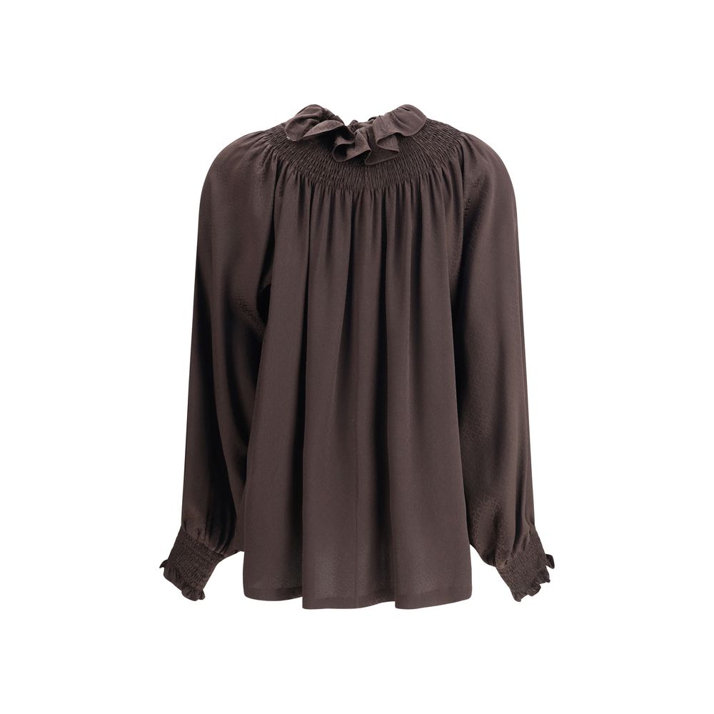Burberry Geometric Silk Blouse
