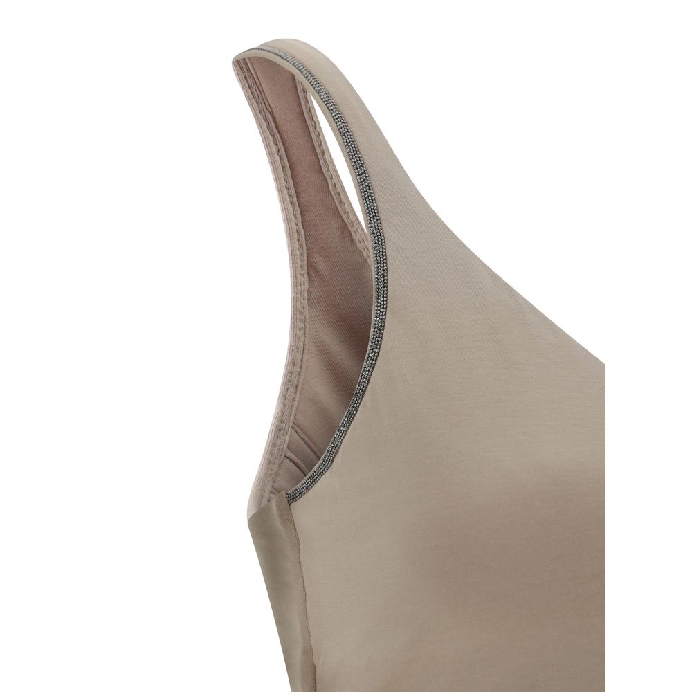 Brunello Cucinelli Beige Cotton Top