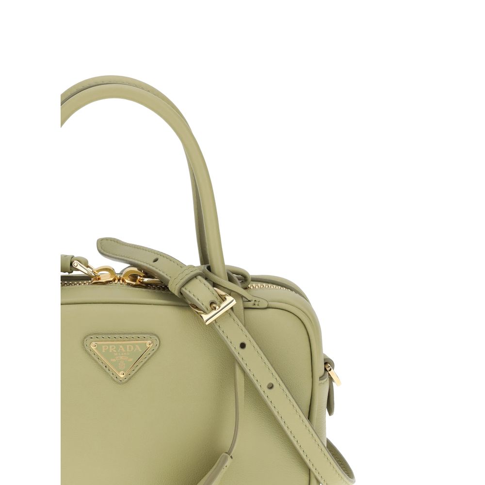 Prada Bicolor Calf Leather Bos Taurus Handbag