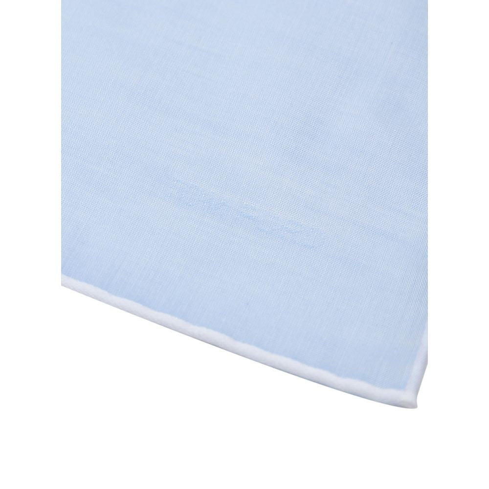 Tom Ford Blue Cotton Pocket Square