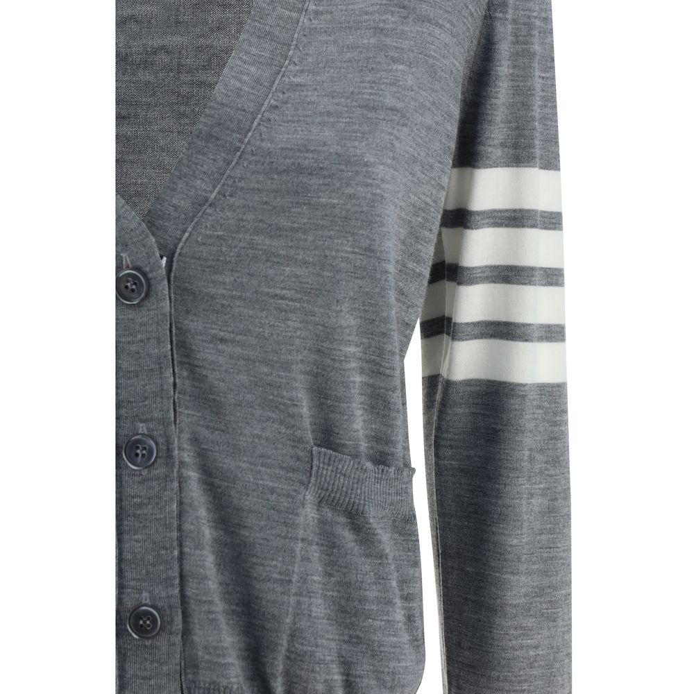 Thom Browne Gray Merino Wool Cardigan