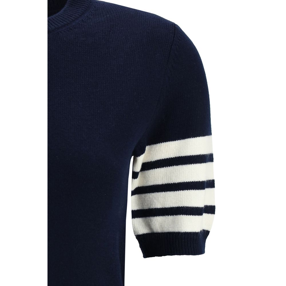 Thom Browne Blue Fleece Wool Sweatshirt