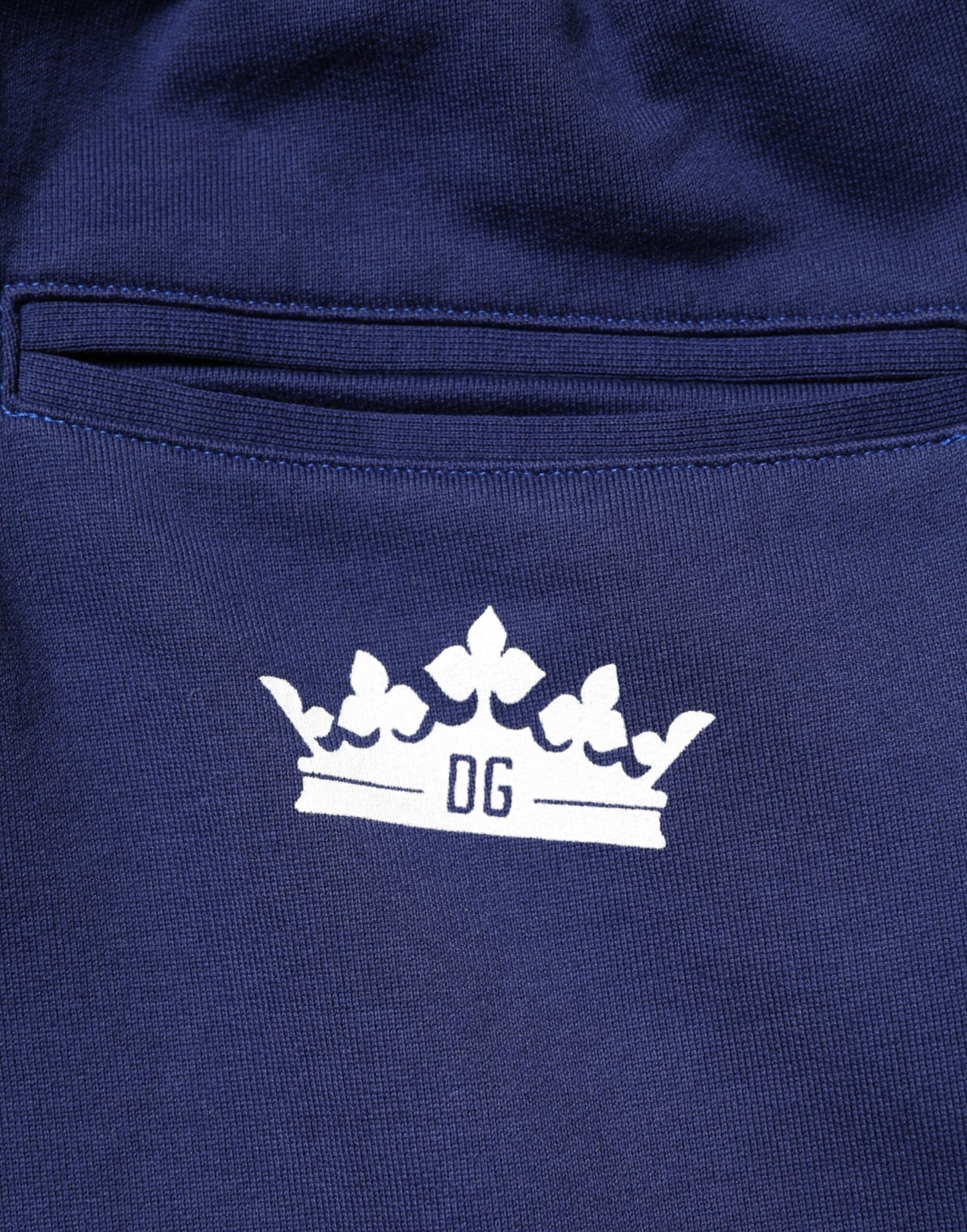 Dolce & Gabbana Blue Cotton Mid Waist Jogger Trousers Pants