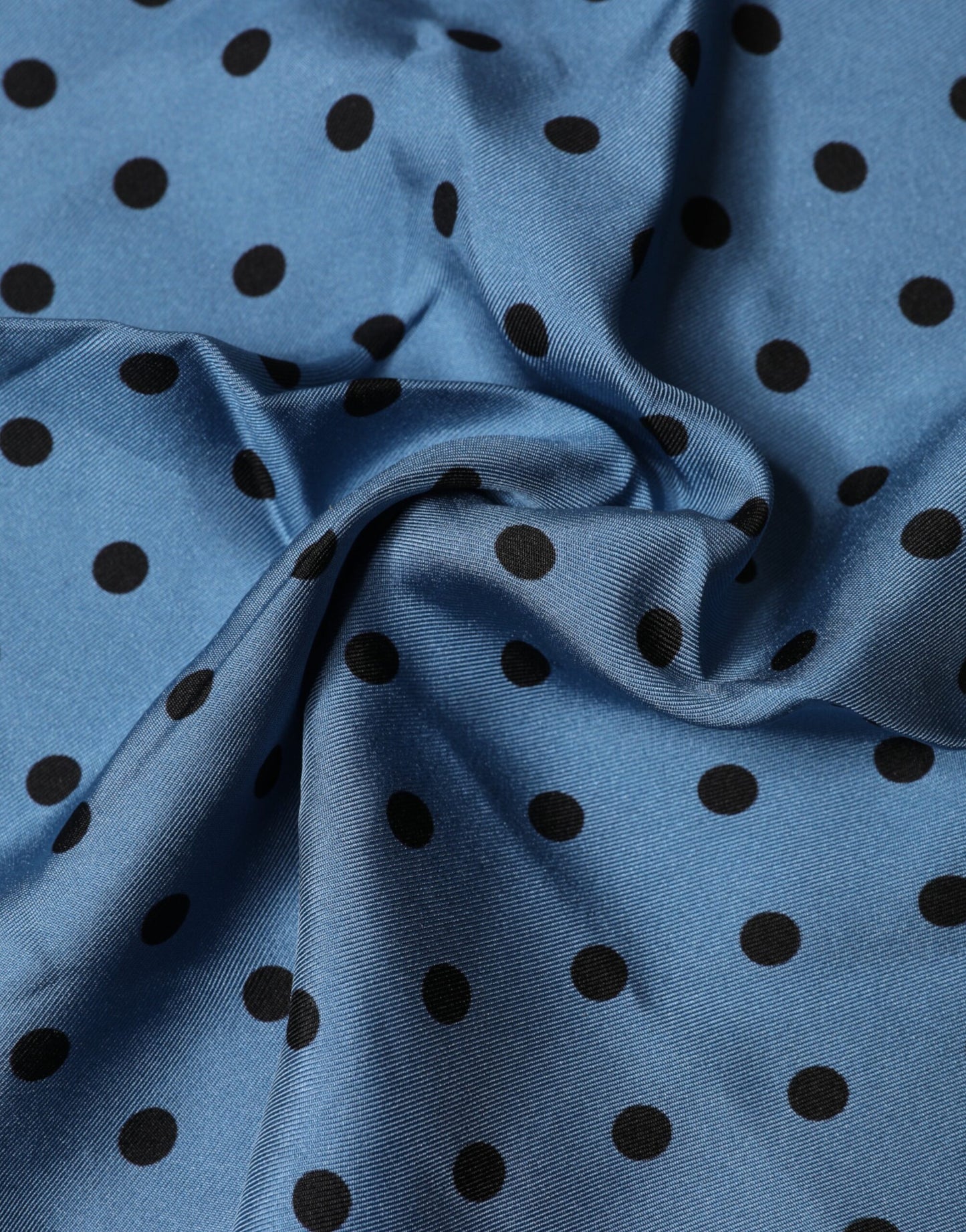 Dolce & Gabbana Blue Polka Dot Square Handkerchief Scarf