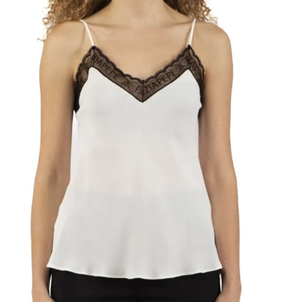 Patrizia Pepe White Viscose Tank Tops