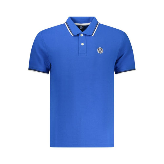 North Sails Blue Cotton Men Polo Shirt