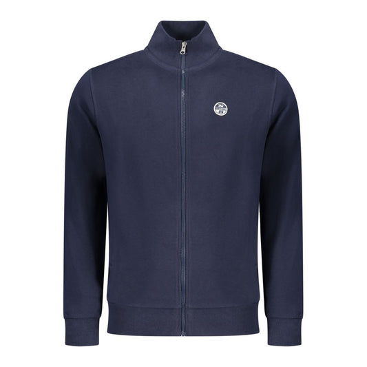 North Sails Blue Cotton Men Sweatshirt