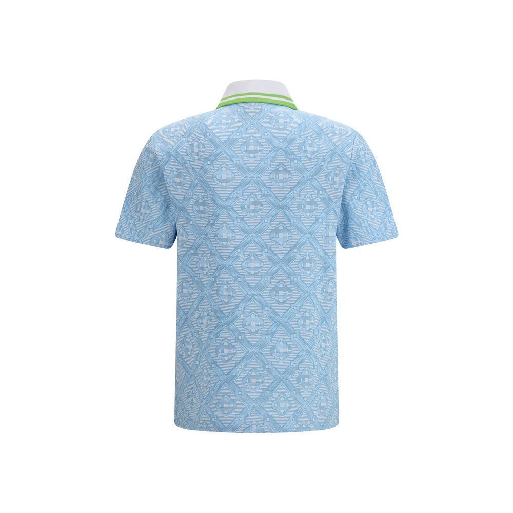 Casablanca Light Blue Cotton Polo Shirt