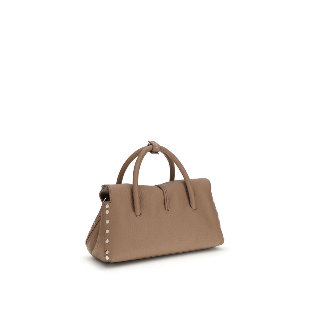 Zanellato Brown Calf Leather Bos Taurus Shoulder Bag