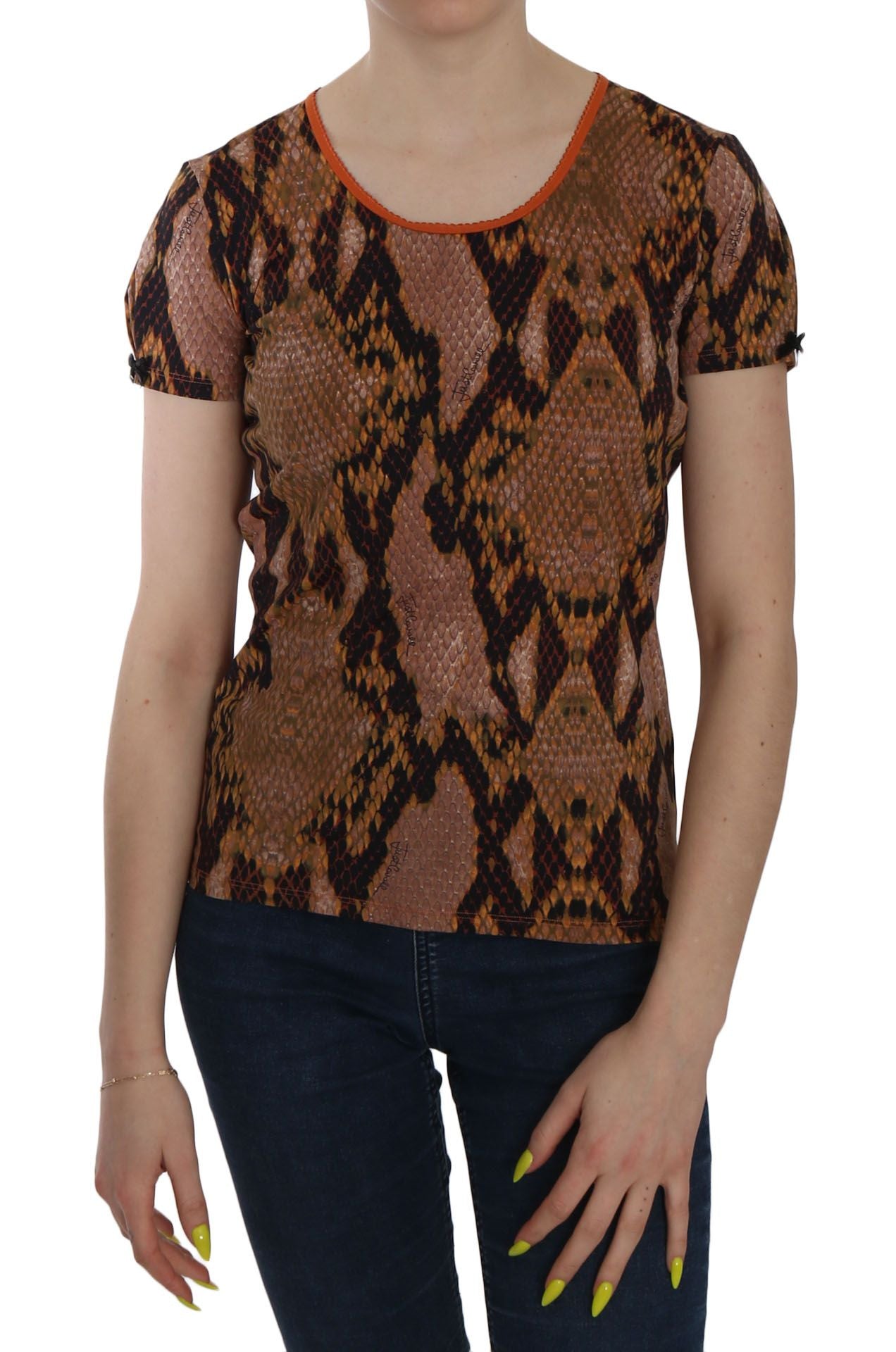 T-shirt à manches courtes imprimé peau de serpent Just Cavalli