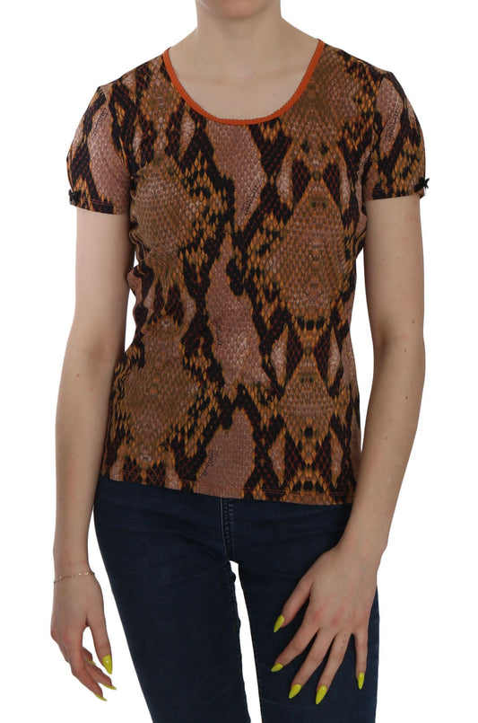 T-shirt à manches courtes imprimé peau de serpent Just Cavalli