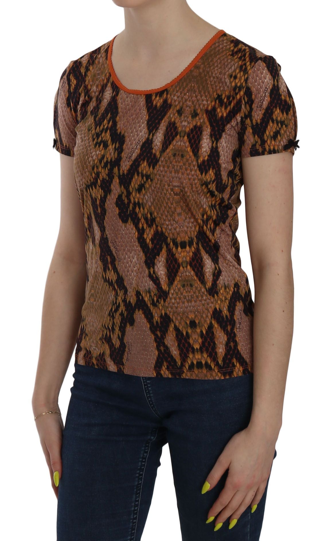 T-shirt à manches courtes imprimé peau de serpent Just Cavalli