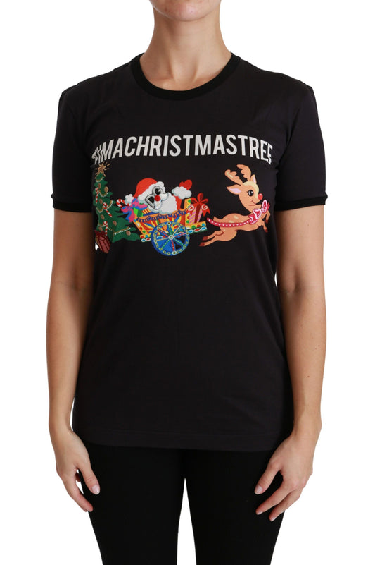 T-shirt ras du cou noir Dolce &amp; Gabbana #ImAChristmasTree