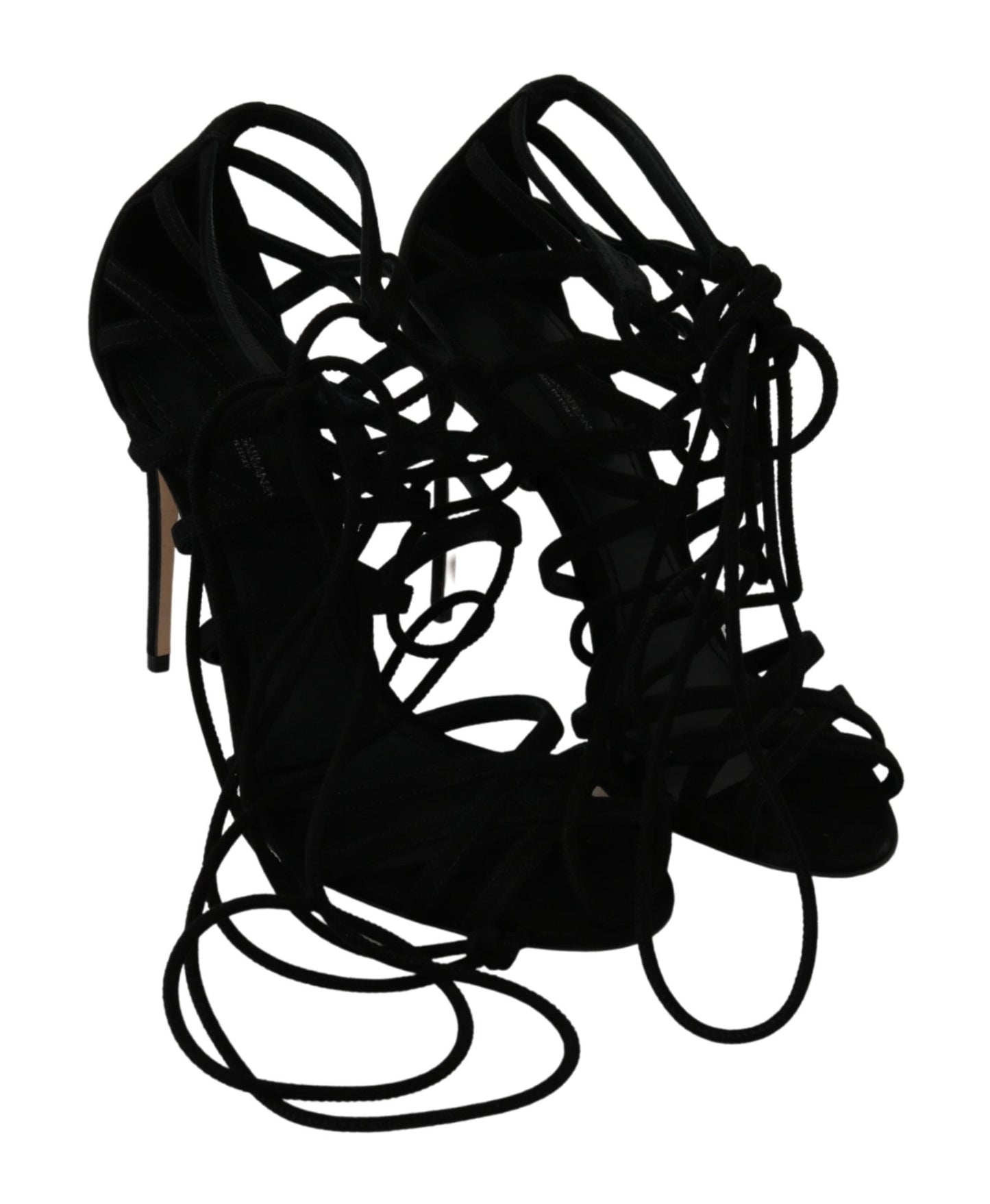 Sandales à talons aiguilles Dolce &amp; Gabbana en daim noir
