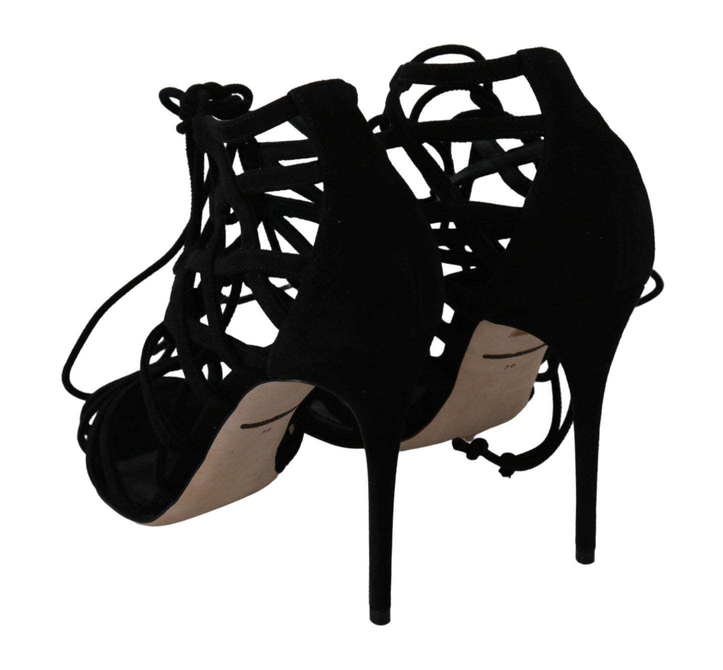 Sandales à talons aiguilles Dolce &amp; Gabbana en daim noir