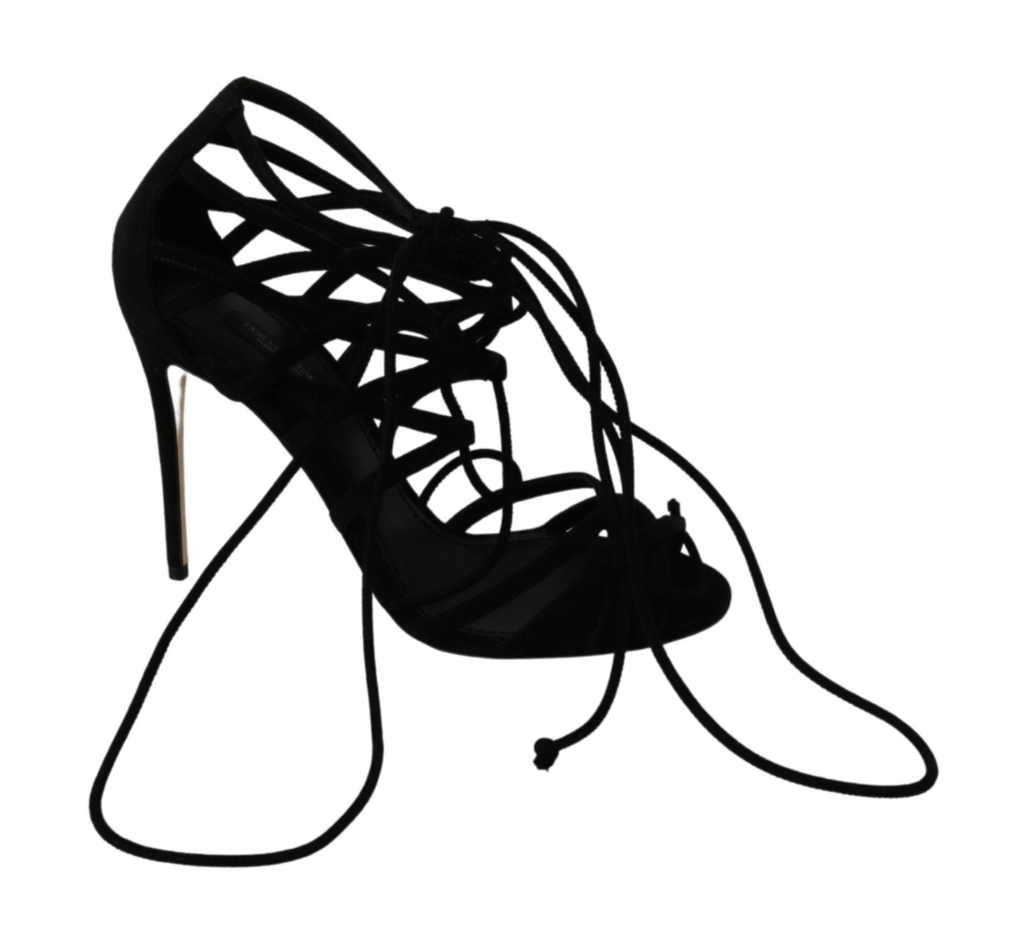 Sandales à talons aiguilles Dolce &amp; Gabbana en daim noir